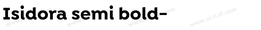 Isidora semi bold字体转换